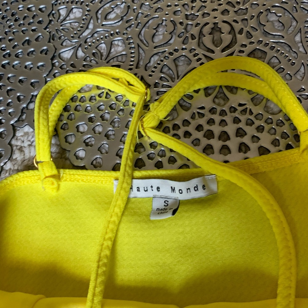 Haute Monde Yellow Midi Dress - Picture 3 of 5